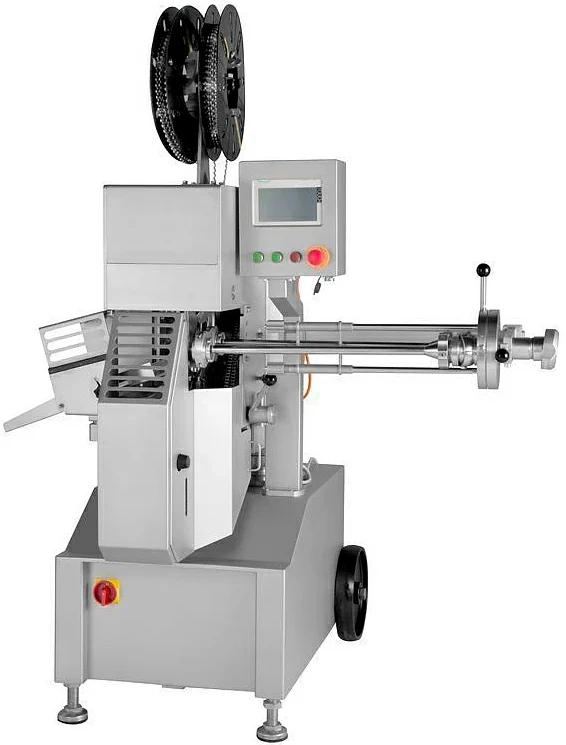 Автоматический двухскрепочный клипсатор Hualian Machinery DKJC 18/15 с наложением петли