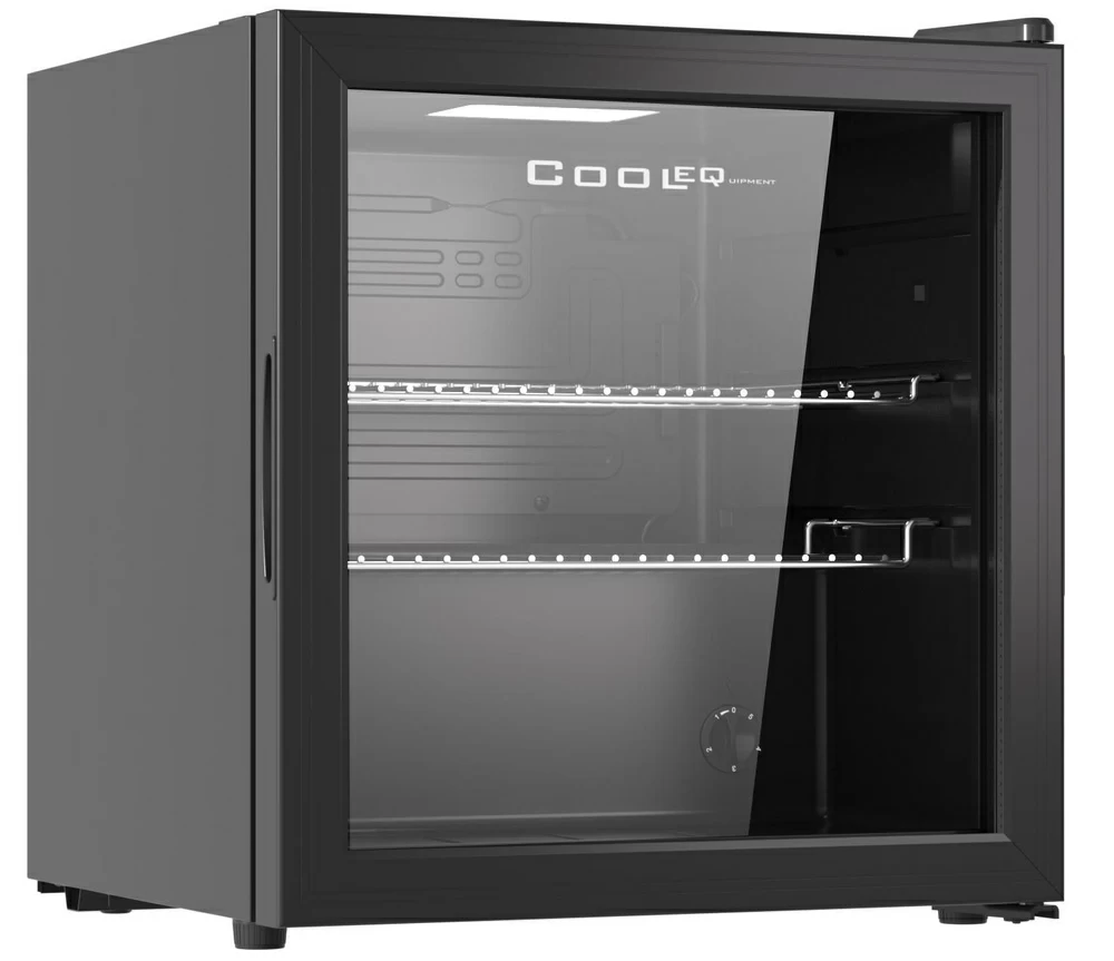 Холодильный шкаф со стеклом COOLEQ TBC-65N черный