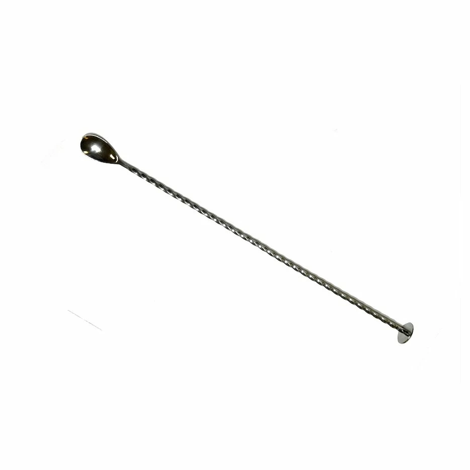 Ложка барменская витая с плоск. кнопкой овал 40 см. нерж. MGSteel /1/200/