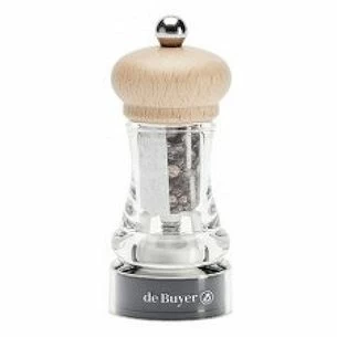 Мельница для специй h=11 см. акрил + светлое дерево De Buyer /1/6/