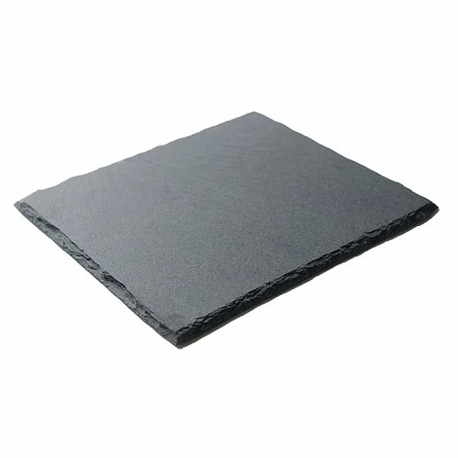 Блюдо для подачи квадратное 25*25 см. h=0,8 см. черное, сланец MGprof /1/