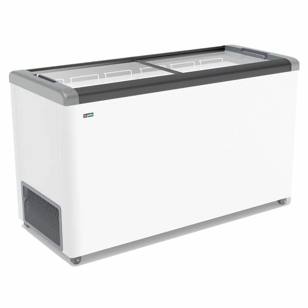 Ларь морозильный FROSTOR F 500 C (прямое стекло, серый)