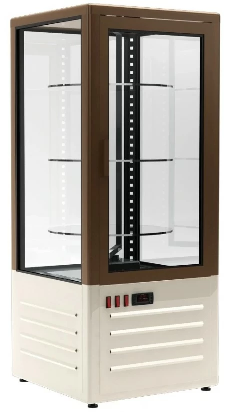Витрина кондитерская Полюс Carboma D4 VM 120-2 (R120Cвр), бежево-коричневая 1015-0102