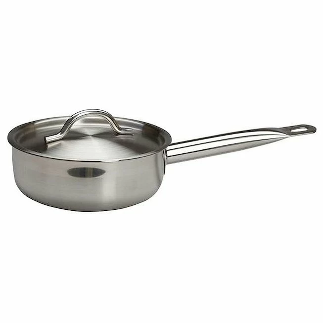 Сотейник 0,86 л. нерж. d=14 см. h=5,5 см. с крышк. тройное дно (индукция) MGsteel (С23S178KL) /1/10/