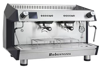 Кофемашина ROBUSTEZZA BZA2E черная/сталь дисплей+высокие группы+экономайзер+подсветка, мультифазная