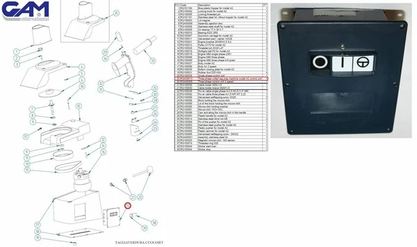 Блок управления RGA00013 для овощерезки т.м. Vortmax серии SL, мод. SL55 SS