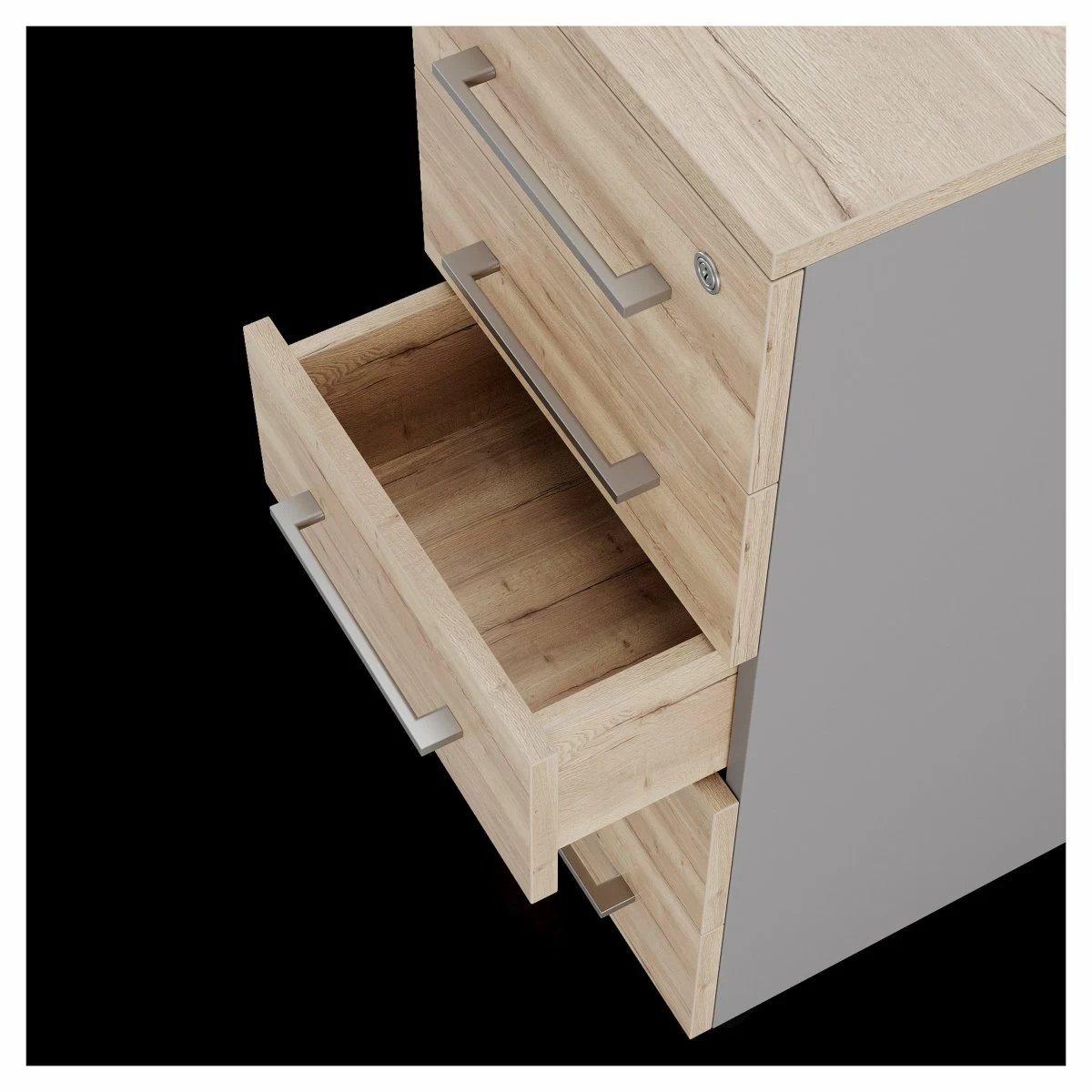 Тумба приставная Kobor TS5-40/60 aluminum/natural
