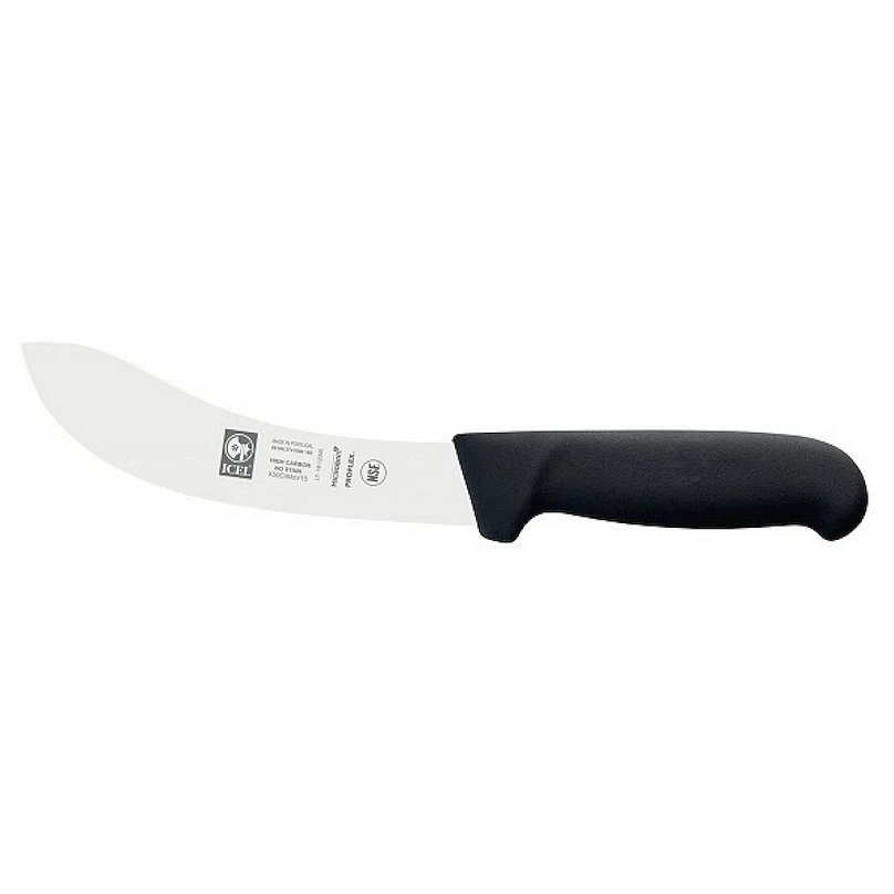 Нож для снятия кожи 160/290 мм. изогнутый, черный SAFE Icel /1/6/