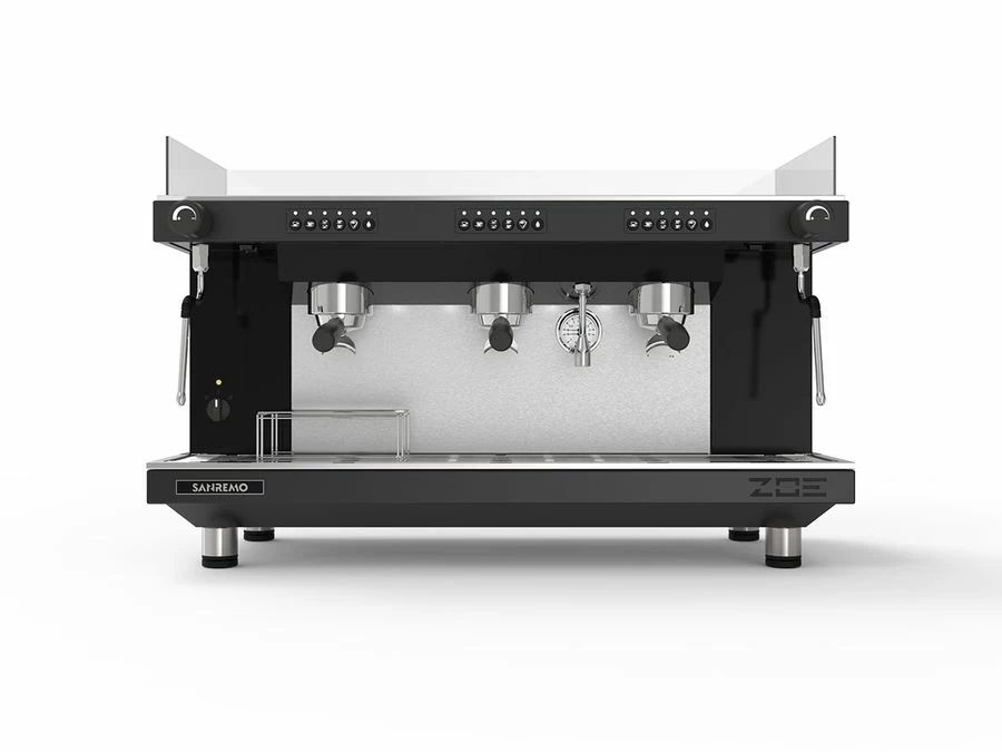Кофемашина Sanremo Zoe SED (автомат) 3 высокие гр. чёрная