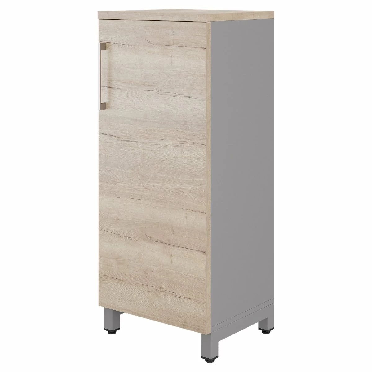 Шкаф распашной Kobor HR/3-45/40/M aluminum/natural