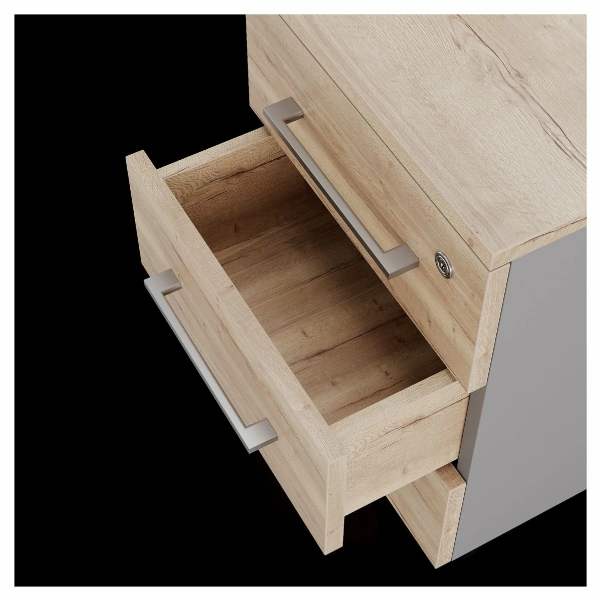 Тумба приставная Kobor TS3-40/50 aluminum/natural