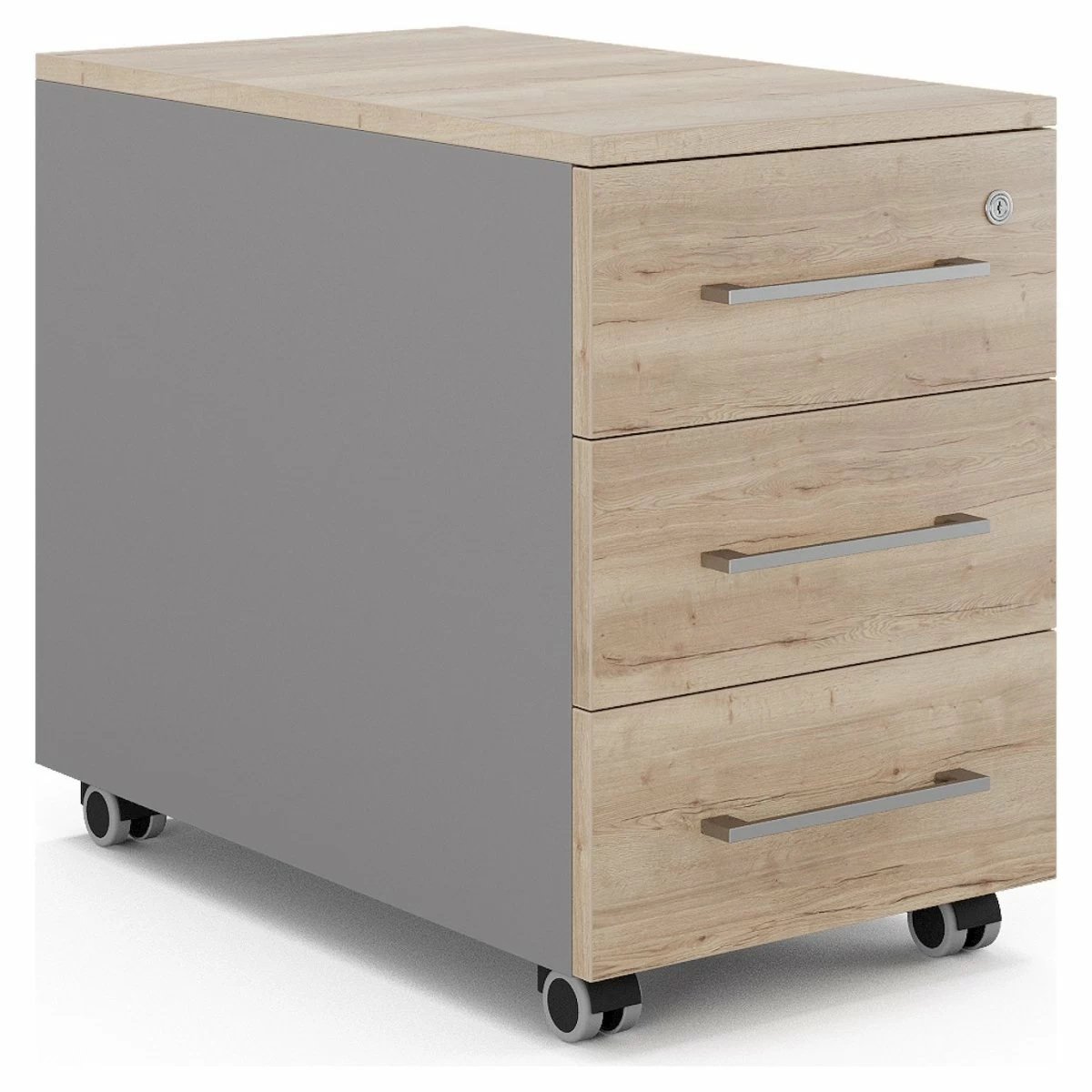 Тумба мобильная Kobor TM3-40/60 aluminum/natural