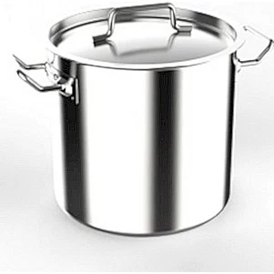 Котел 12 л. нерж. d=25 см. h=25 см. тройное дно с крышк. (индукция) MGSteel /1/