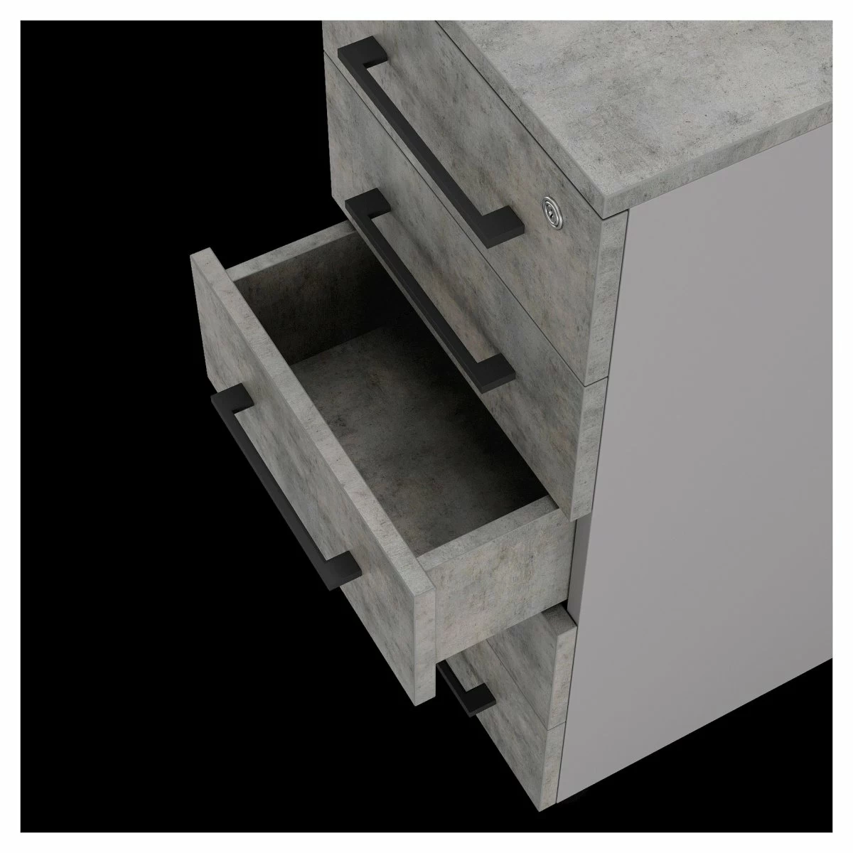 Тумба приставная Kobor TS5-40/60 aluminum/chicago