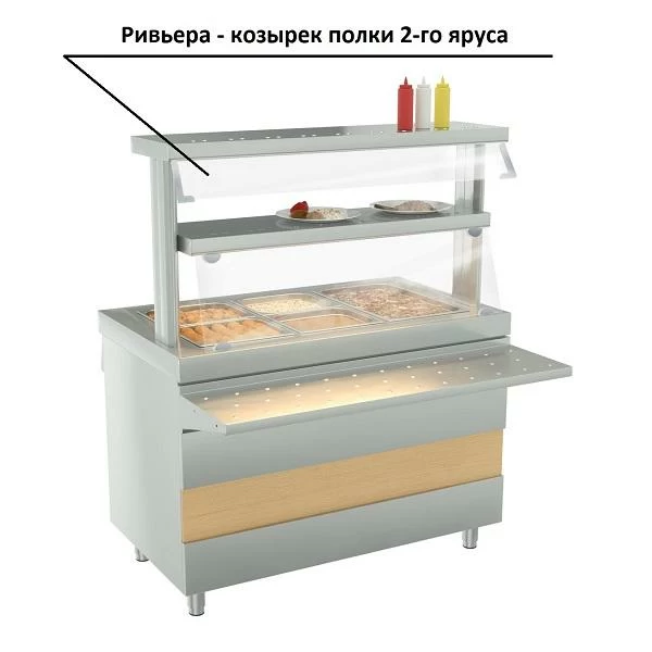 Козырек полки Atesy Ривьера 2-го яруса (1500мм)