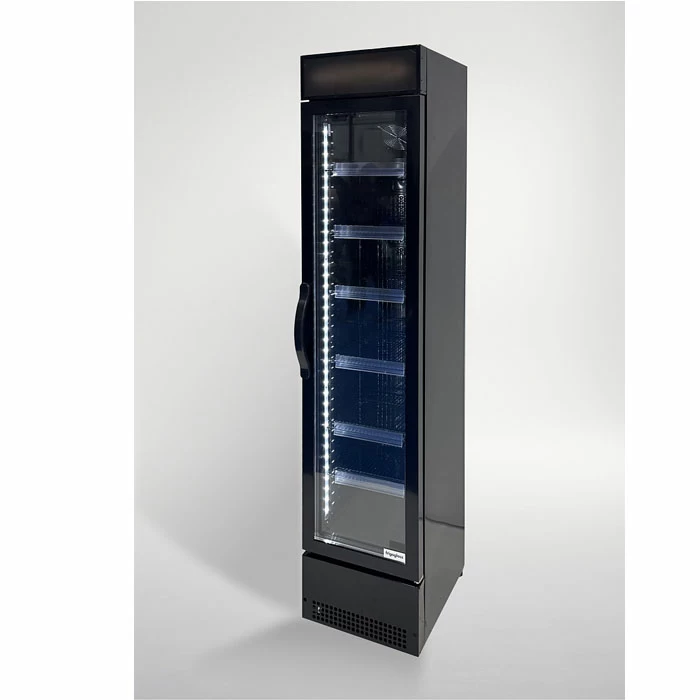 Холодильный шкаф Frigoglass Smart 130 C (черн.корпус, черн.кабинет, черн.рамка дв., 2Led, 6полок, 6цд, канапе)