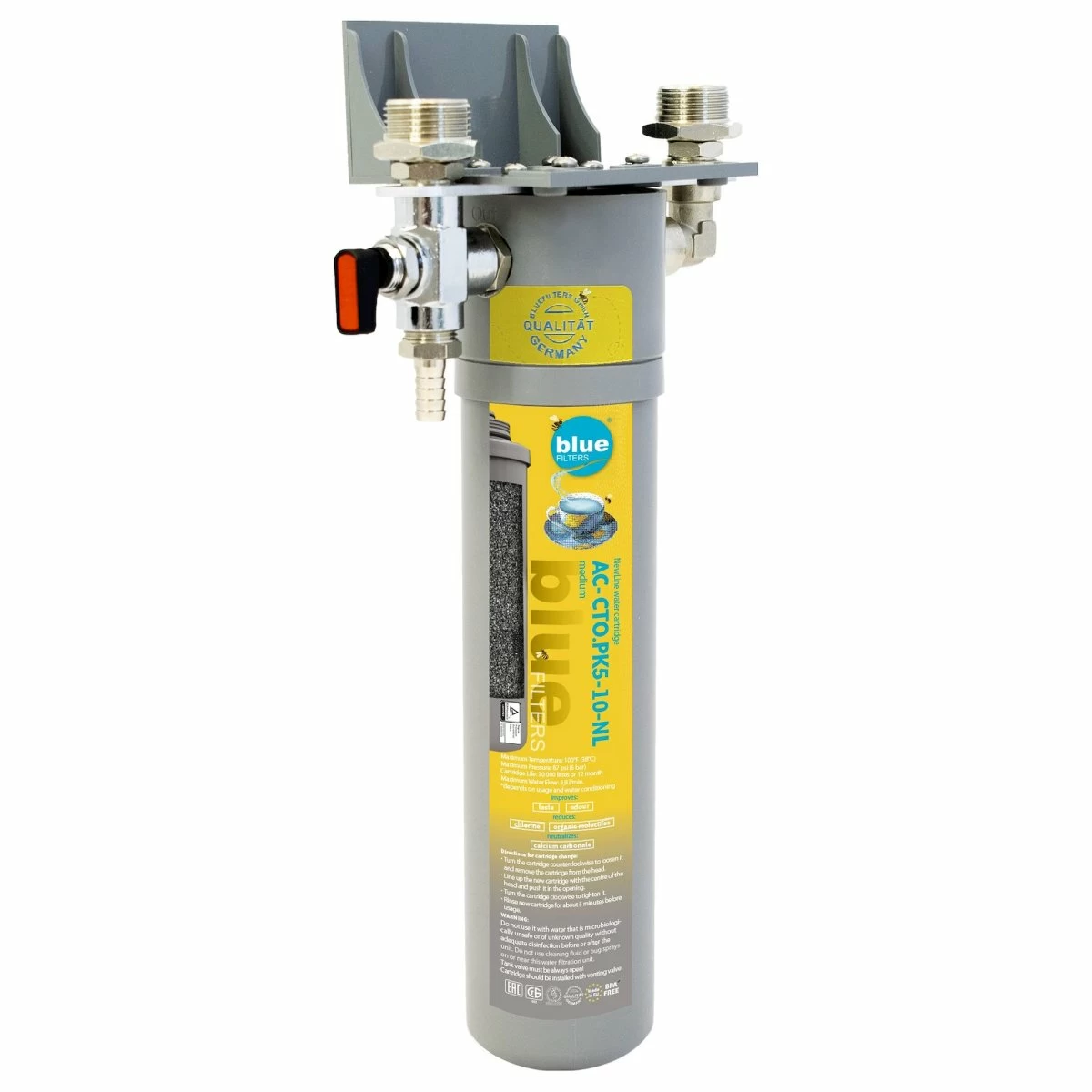Фильтр-умягчитель воды угольный с подключением к водопроводу 3/4" Bluefilters Group Water Filter 3.0