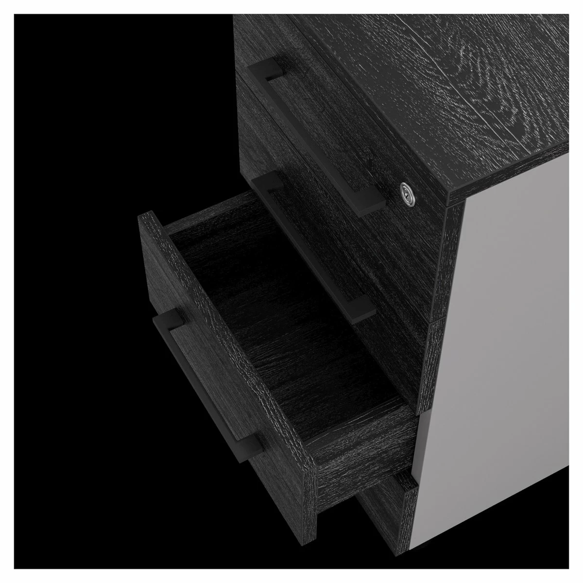 Тумба приставная Kobor TS4-40/80 aluminum/wood