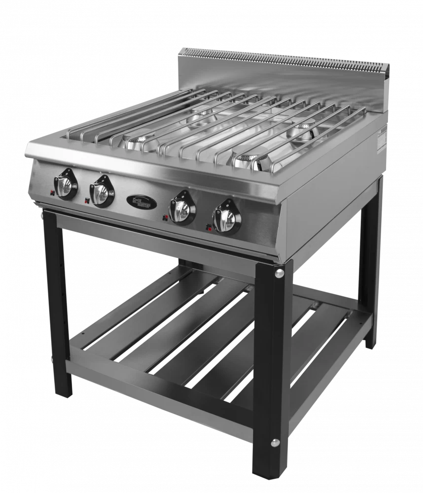 Плита газовая Grill Master Ф4ПГ/900 (50029) (решетка из нержавеющей стали) на подставке