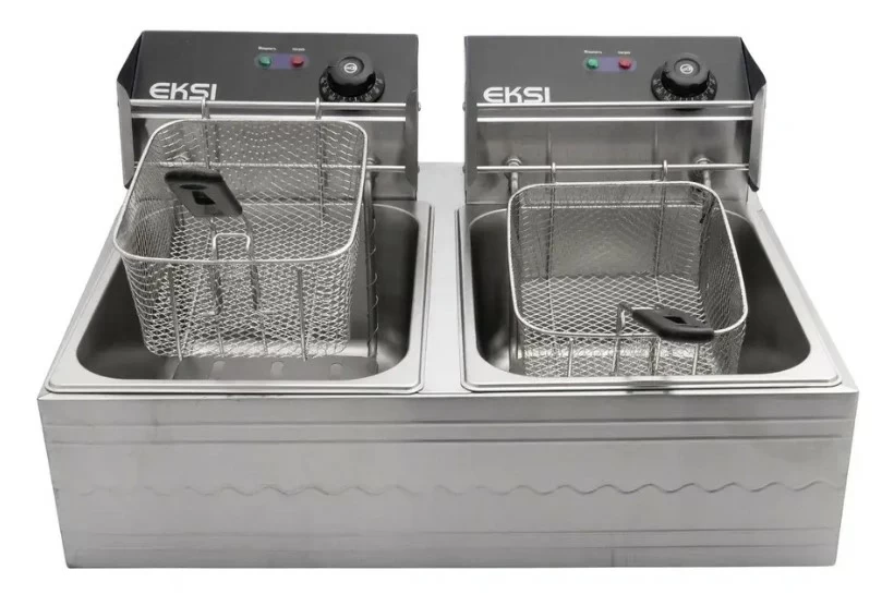 Фритюрница EKSI 6+6L Electric Fryer, электр