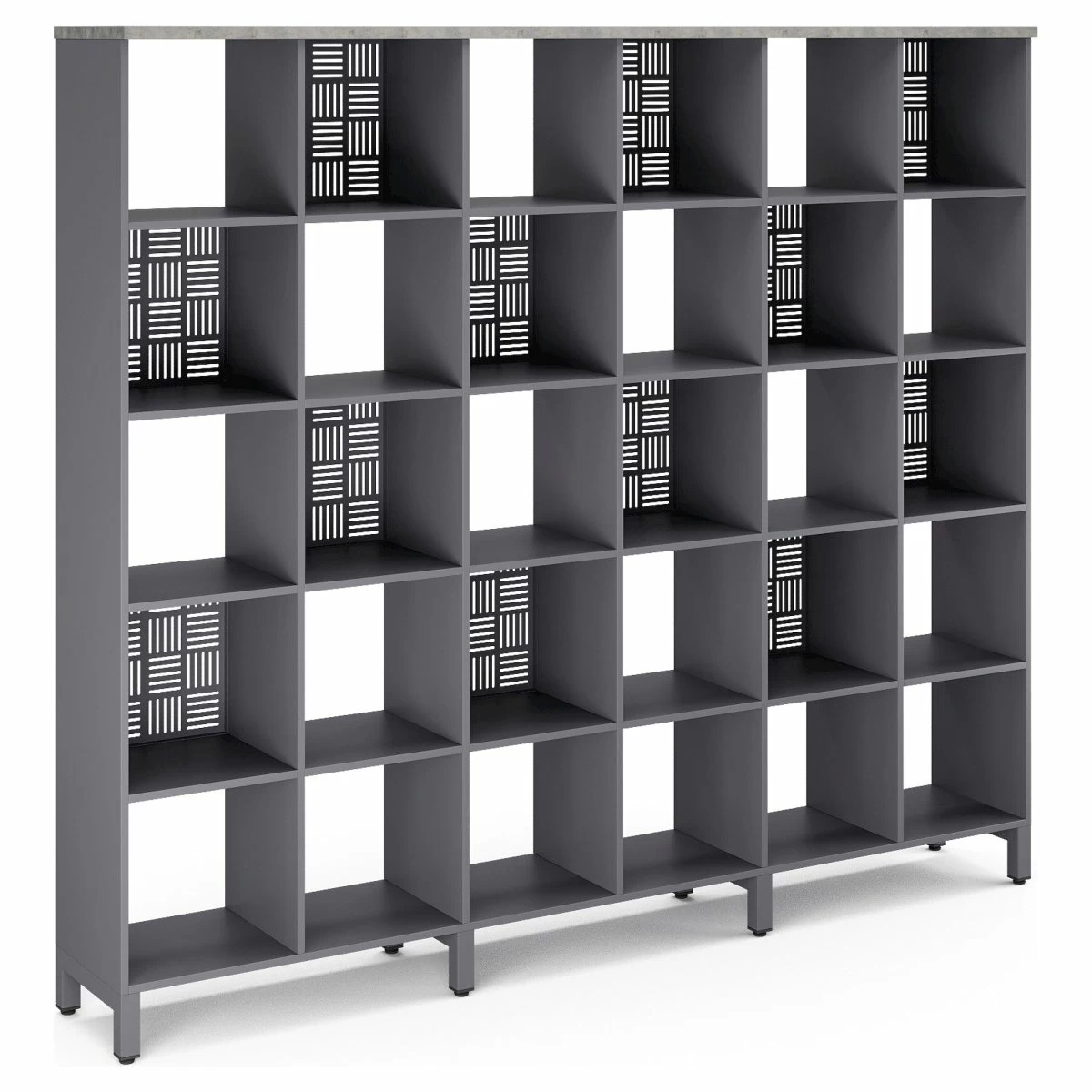 Стеллажная система Kobor SQ-5X6 graphite/chicago