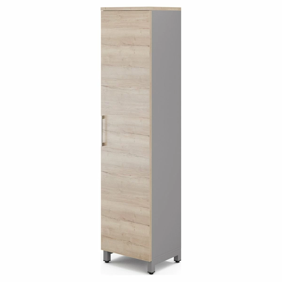 Шкаф распашной Kobor HR/5-45/40/M aluminum/natural