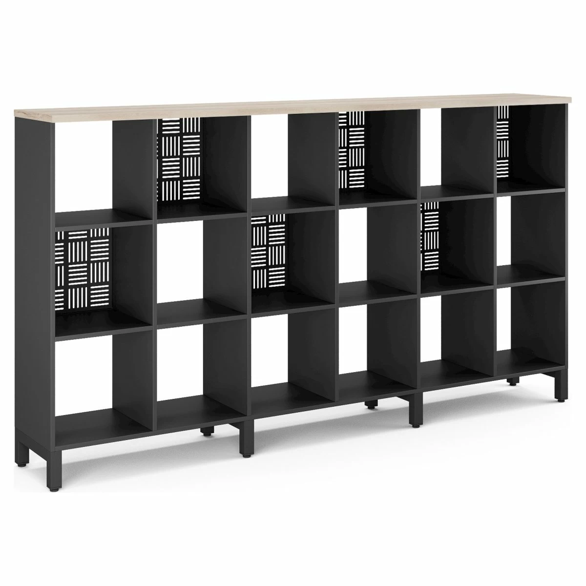 Стеллажная система Kobor SQ-3Х6 black/natural