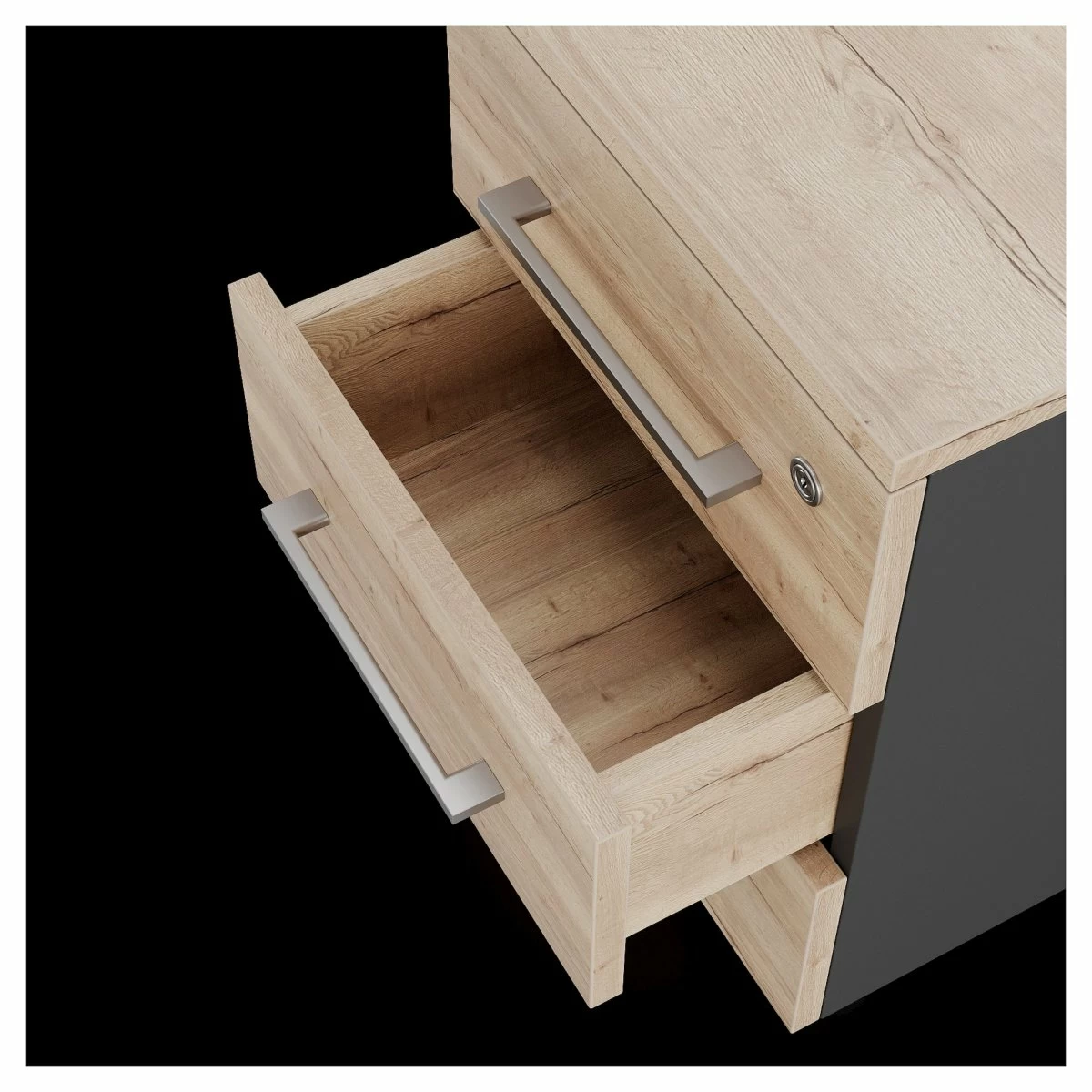 Тумба приставная Kobor TS3-40/50 black/natural