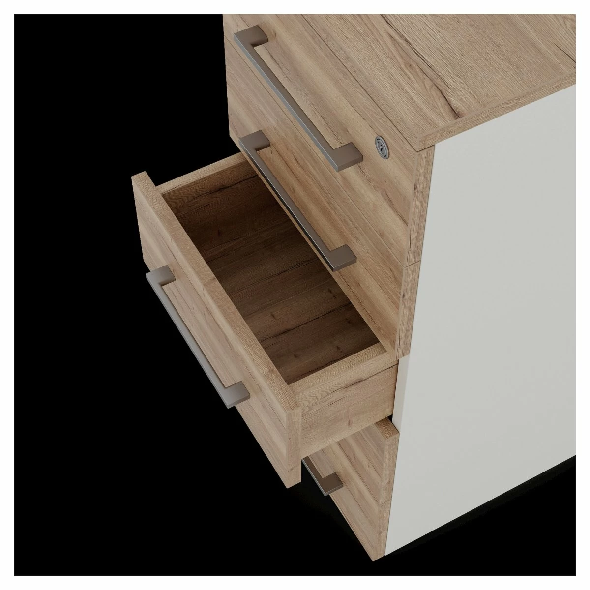 Тумба приставная Kobor TS5-40/80 white/natural