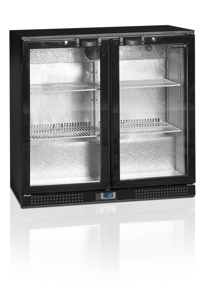 Шкаф холодильный со стеклом Tefcold DB200H-I барный черный
