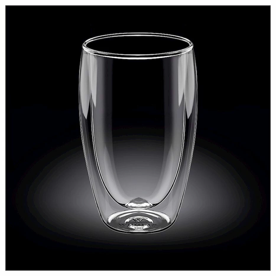 Стакан 550 мл. с двойными стенками Thermo Glass Wilmax /1/48/