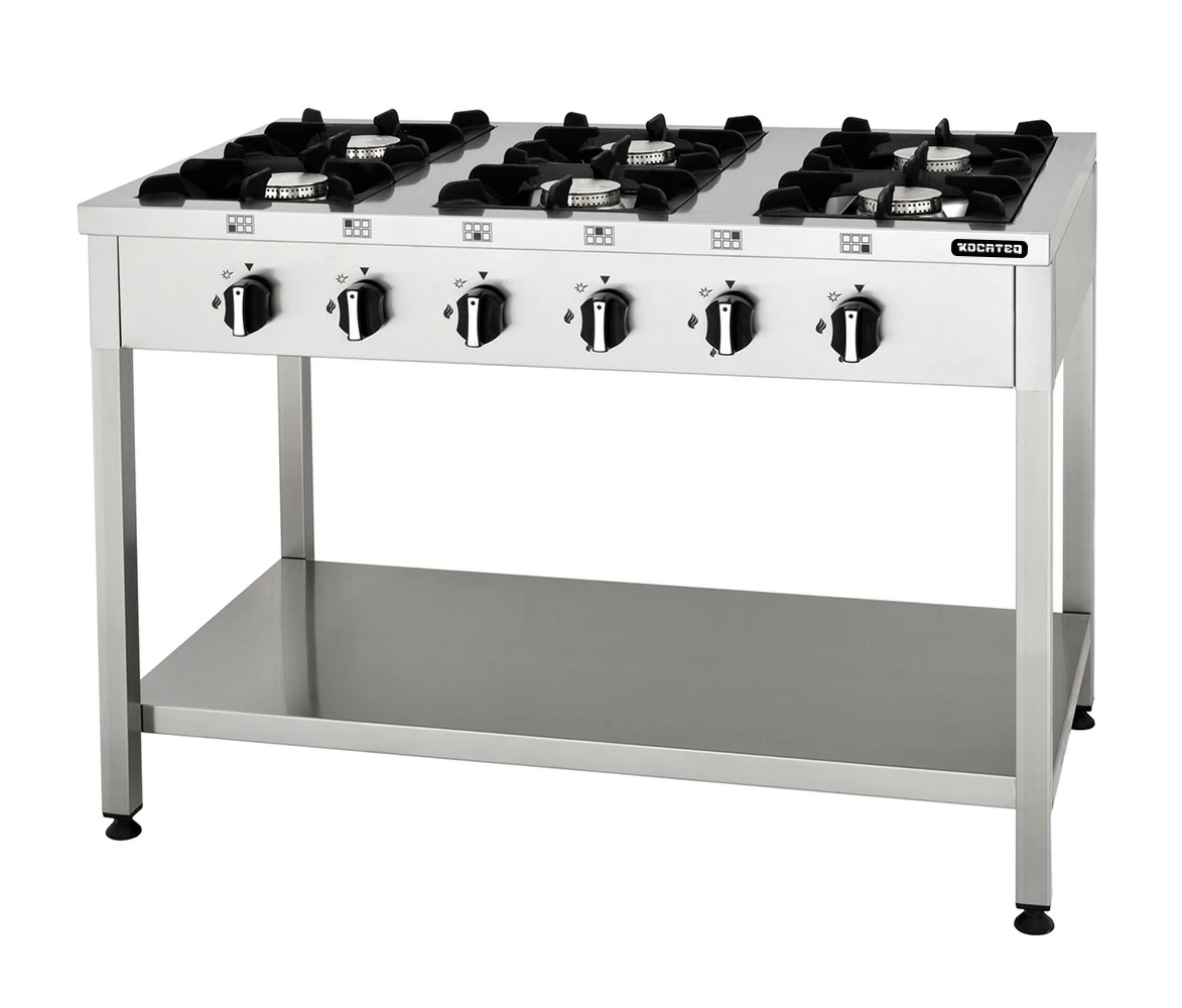 Плита газовая 6 конфорок Kocateq CG127P