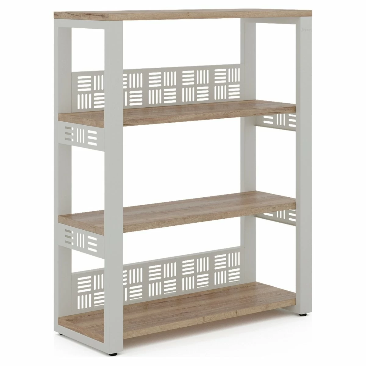 Стеллаж открытый Kobor ST3-120/36 white/natural