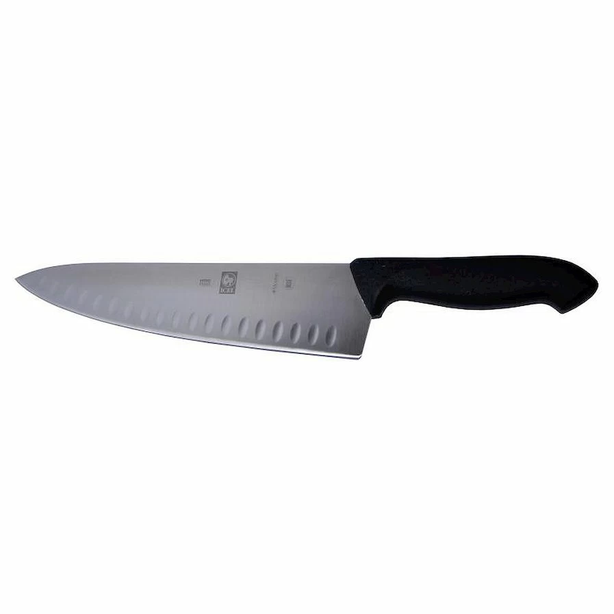 Нож поварской 260/400 мм. Шеф черный, с бороздками HoReCa Icel /1/6/