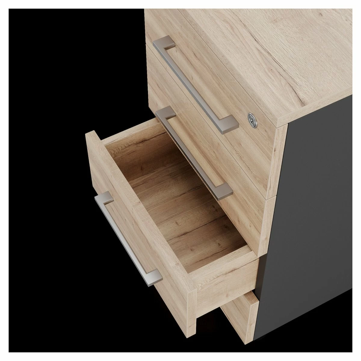 Тумба приставная Kobor TS4-40/60 black/natural