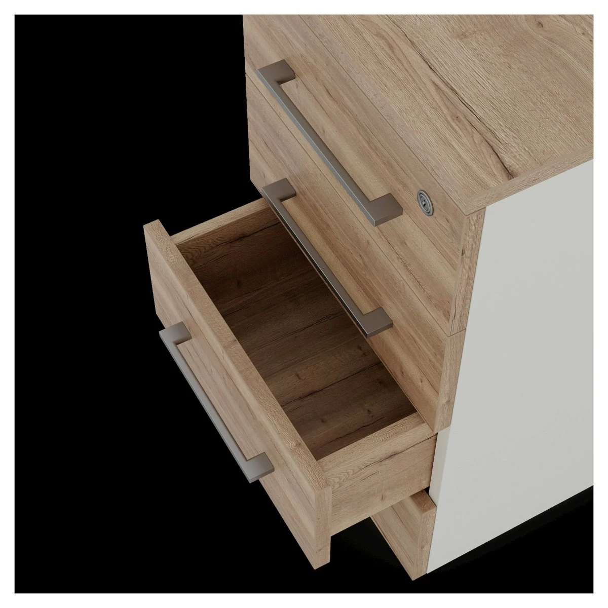 Тумба приставная Kobor TS4-40/60 white/natural
