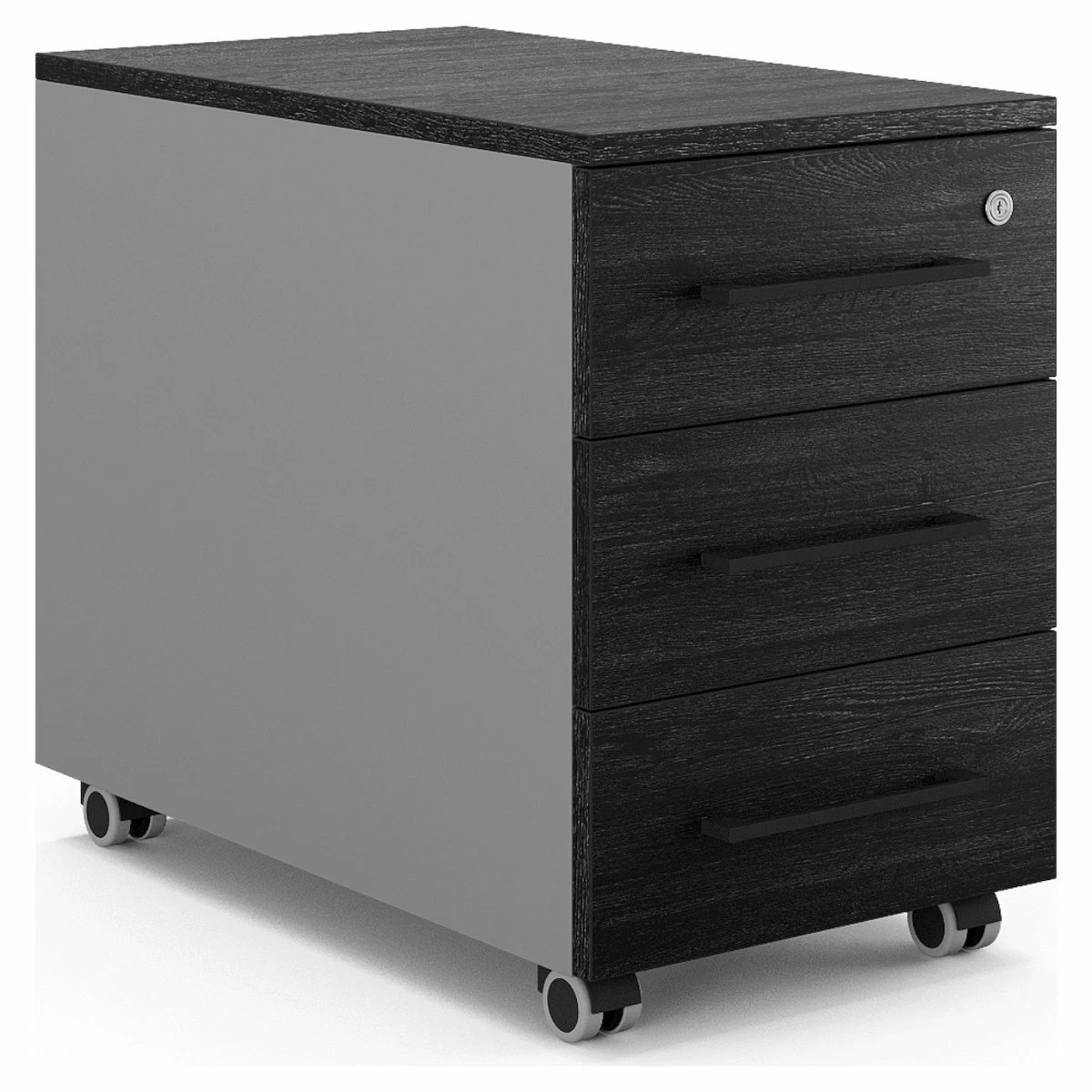 Тумба мобильная Kobor TM3-40/50 aluminum/wood