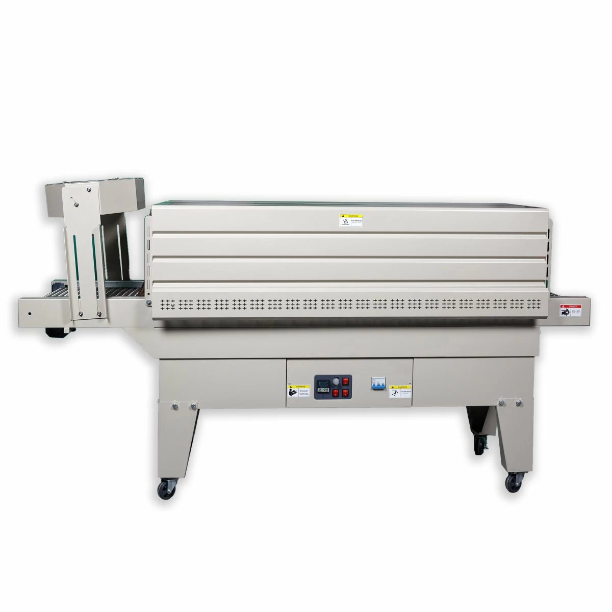 Термоусадочный тоннель Hualian Machinery BS-6535LA для PE пленки (сетчатый конвейер)