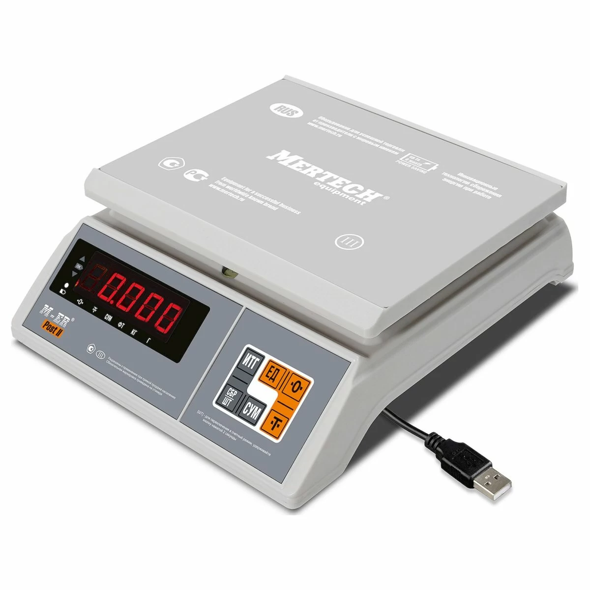 Весы порционные Mertech M-ER 326AFU-3.01 LED с USB(COM)