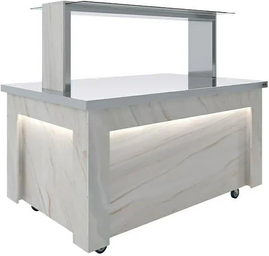 Салат-бар нейтральный Luxstahl СБН-1500 Premium (нерж.)