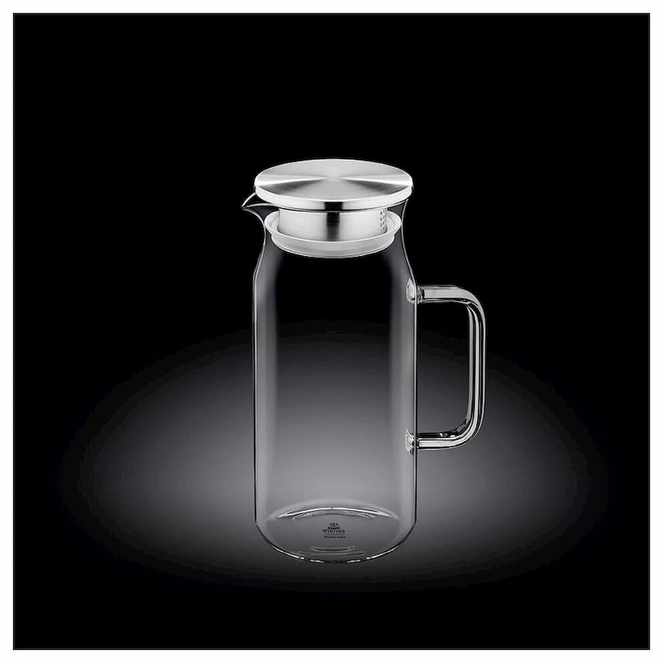 Кувшин 1 л с крышкой + сетка нерж Thermo Glass /1/18/