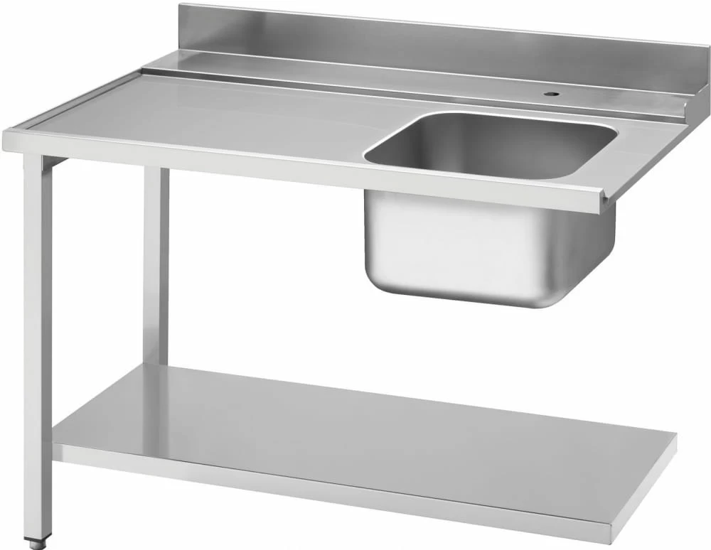 Стол с мойкой для купольных посудомоечных машин, соединение слева SMEG WT51200SL