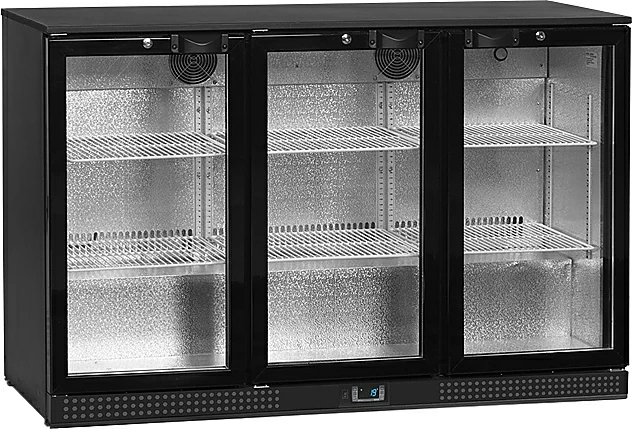 Шкаф холодильный со стеклом Tefcold DB301S-3 черный