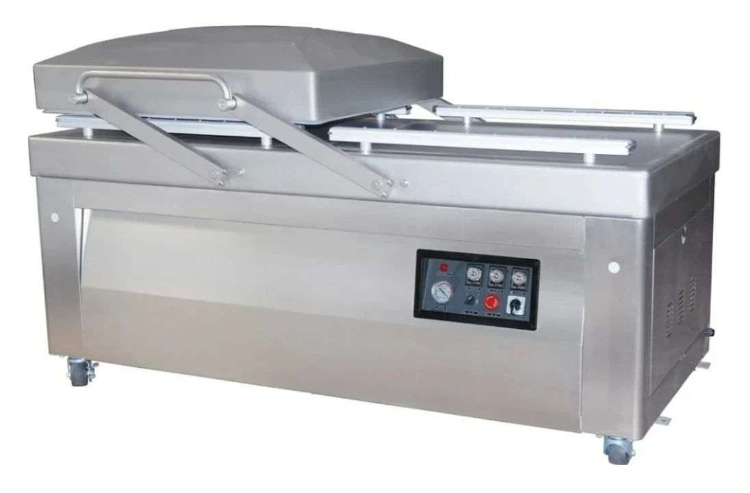 Напольный вакуумный упаковщик Hualian Machinery HVC-820S/2B-G (нерж., газ, обрезка)