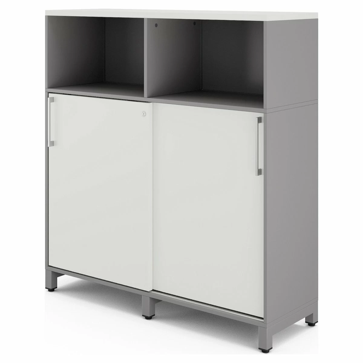 Шкаф открытый Kobor HK/2/1-120/60/M aluminum/premium