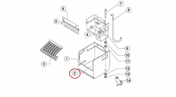 Корпус R11016/E (внутренний) для льдогенератора т.м. BREMA, серии CB