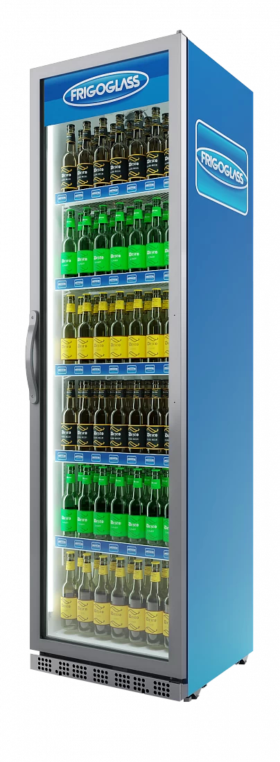 Холодильный шкаф Frigoglass Max 500 (R290) (сер.корпус,бел.кабинет,сер.рамка дв.,2Led,6полок,6ЦД)