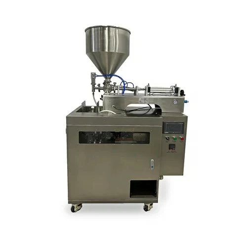 Мини дой-пак линия с поршневым дозатором Hualian Machinery HLDX-9018G