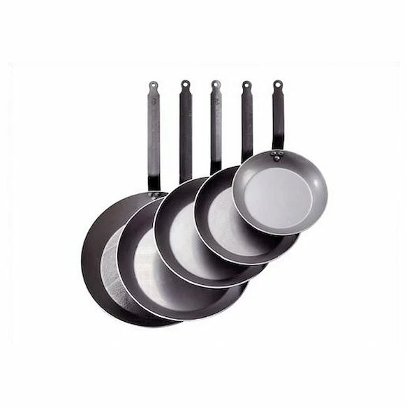 Сковорода d=24 см. белая сталь Carbone Steel (индукция) De Buyer /1/3/