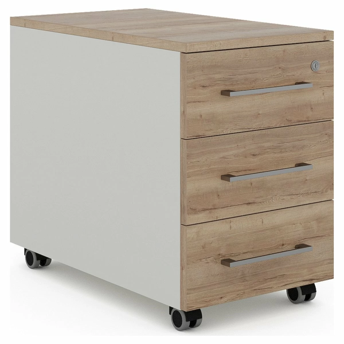 Тумба мобильная Kobor TM3-40/70 white/natural